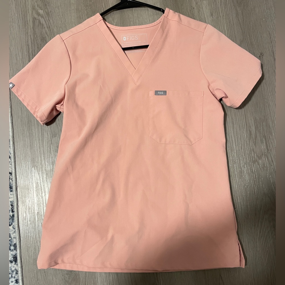 Figs Blush Pink Technical Collection Top